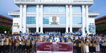 Fakultas Hukum UMSU Lepas Mahasiswa KKN Regional dan Internasional 2026