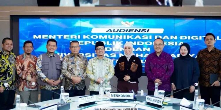 Rektor UMSU Temui Menteri Komdigi, Bahas Penguatan Garuda Spark dan Talenta Digital Kampus
