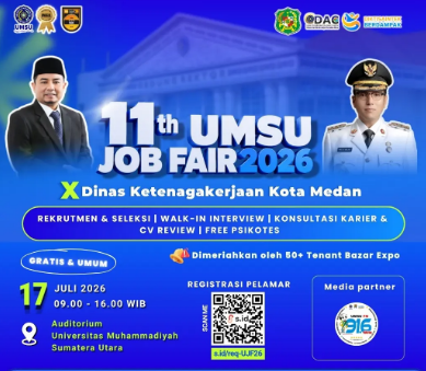 UMSU Job Fair XI Hadirkan 30 Perusahaan, Buka Lebih dari 400 Lowongan Kerja