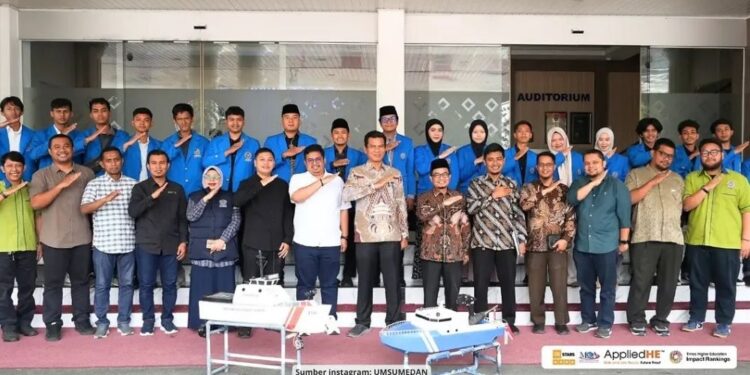 Rektor UMSU Lepas 19 Mahasiswa Ikuti Kompetisi Nasional KKI, MTQ, dan PEKSIMINAS 2026