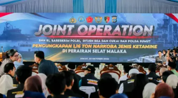 Rektor UMSU Hadiri Konferensi Pers Kapolri Terkait Pengungkapan 1,16 Ton Ketamine di Selat Malaka